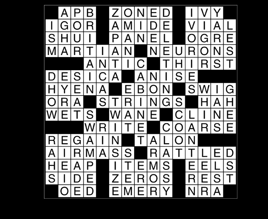 Crossword Puzzle Answers April 3 2017 Metro US