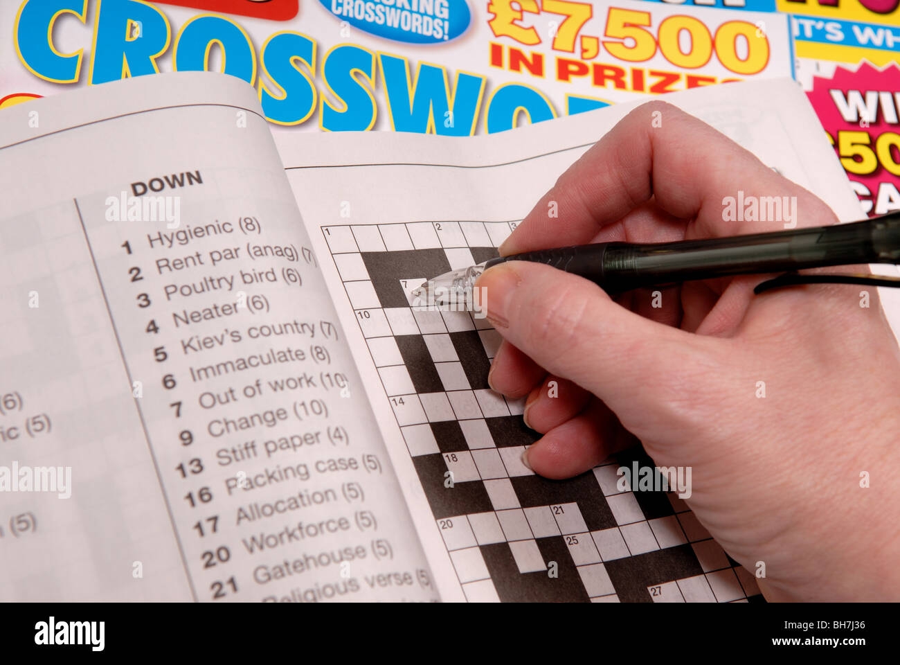 Crossword Puzzle Book Stock Photo Alamy