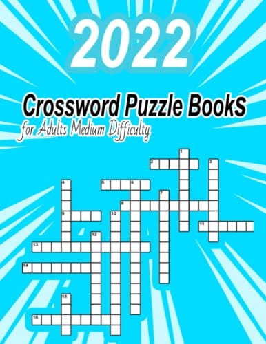 Crossword Puzzle Books For Adults Medium Difficulty Brain Training 