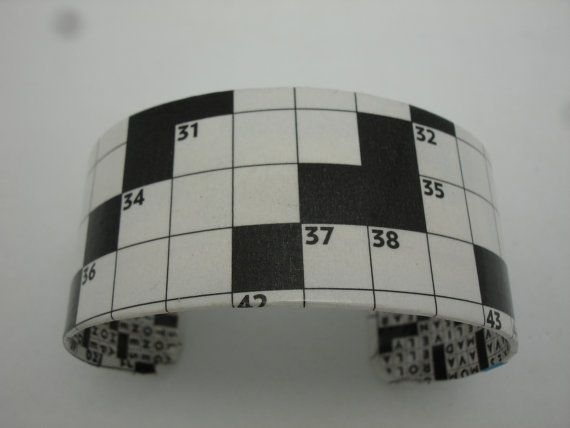 Crossword Puzzle Decoupage Cuff Bracelet Etsy Cuff Bracelet Etsy 