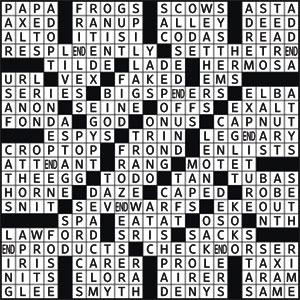 Crossword Solution WSJ