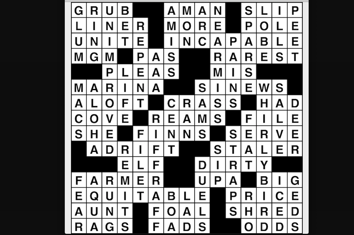 Crosswords Arkadium Buttonjord
