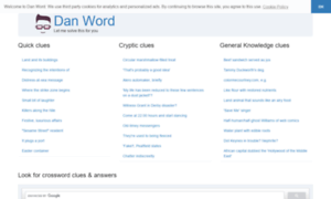 Danword Crossword Puzzle Clues Answers Dan Word