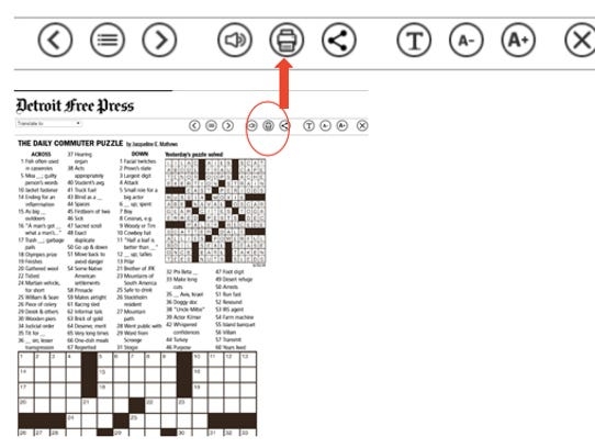 Detroit Free Press Printable Crossword Puzzles Printable Word Searches