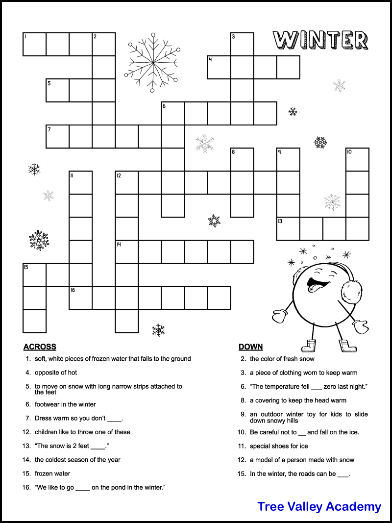 Easy Crossword Puzzles Printable FREE Printables