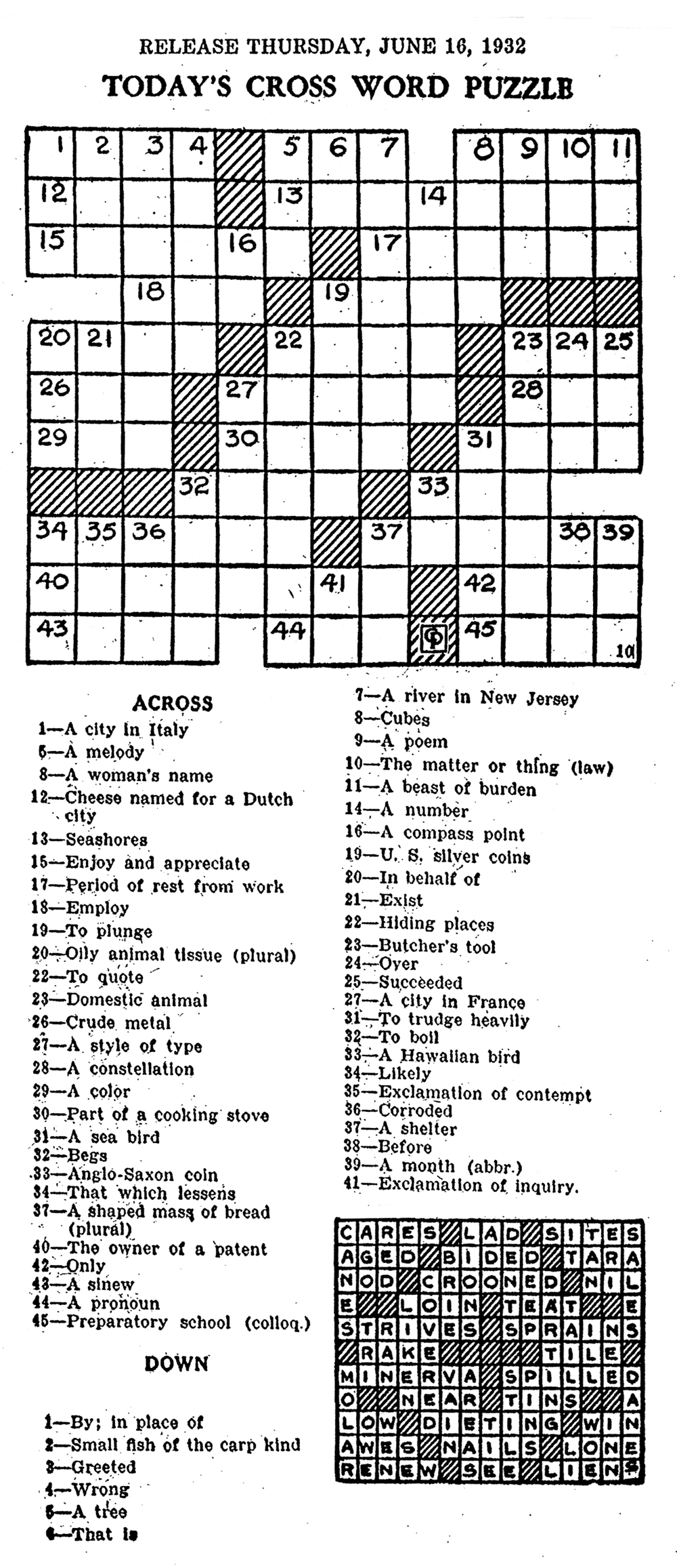 Eugene Sheffer Crossword Puzzle Printable 80 Images In Collection