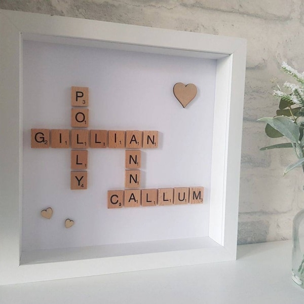 Family Name Crossword Tiles Etsy