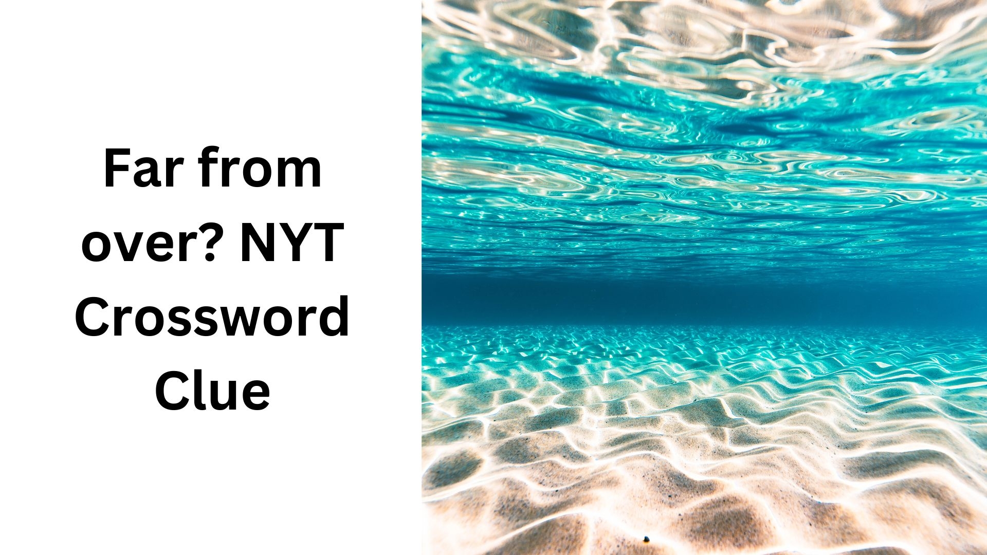 Far From Over NYT Crossword Clue