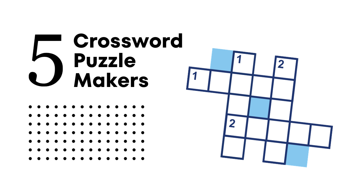 Five Free Crossword Puzzle Makers TechNotes Blog Worksheets Library