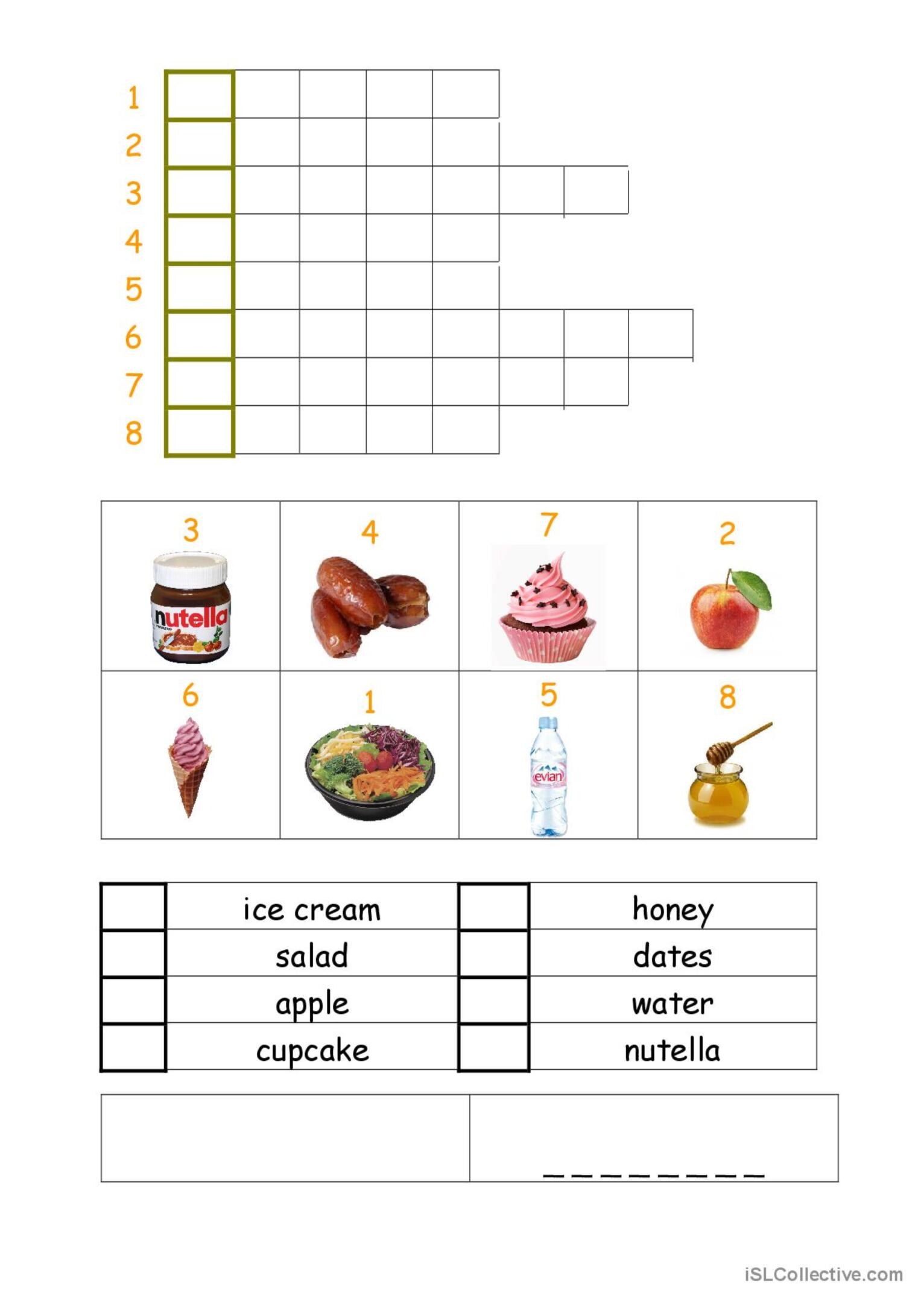 Food Crossword Crossword English ESL Worksheets Pdf Doc