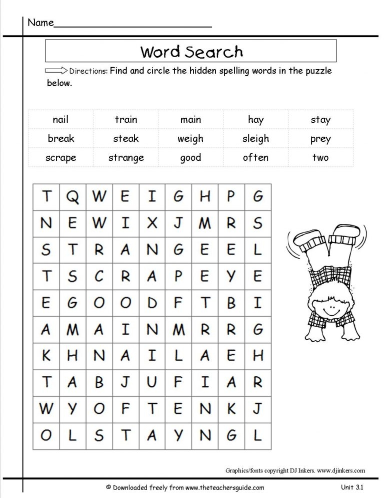 Free Back To School Worksheets And Printouts 2Nd Grade Word Search 