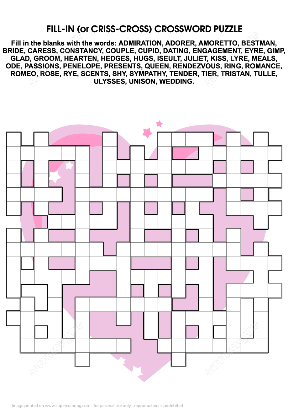 Free Printable Criss Cross Word Puzzles Printable Crossword Puzzles 