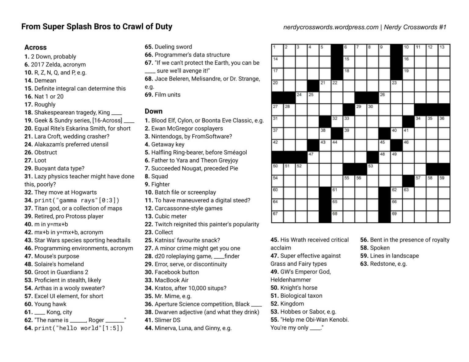 Usa Today Free Puzzles - Free Printable Crosswords