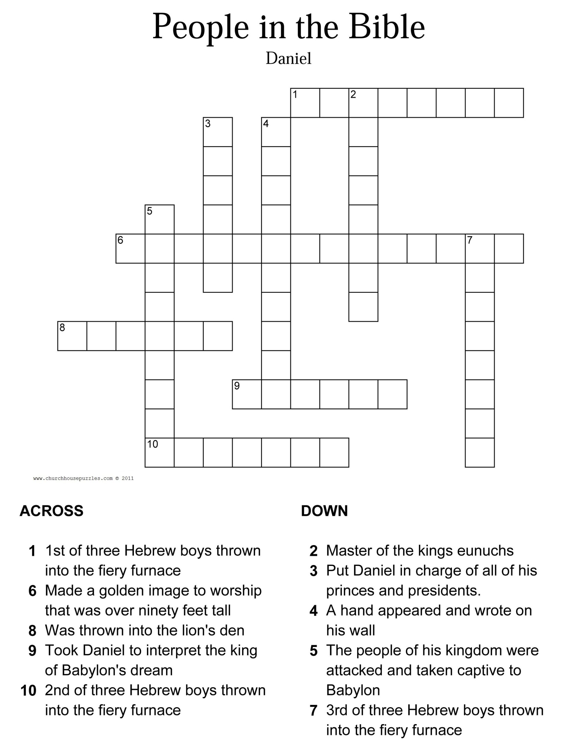 Free Printable Religious Crossword Puzzles Printable Crossword Puzzles