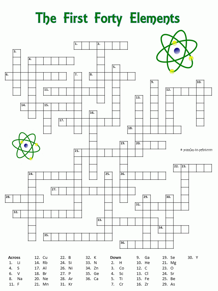 Free Printable Science Crossword Puzzles FreePrintableTM 