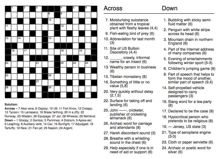 General Knowledge Crossword Puzzles Printable Free Printable Templates