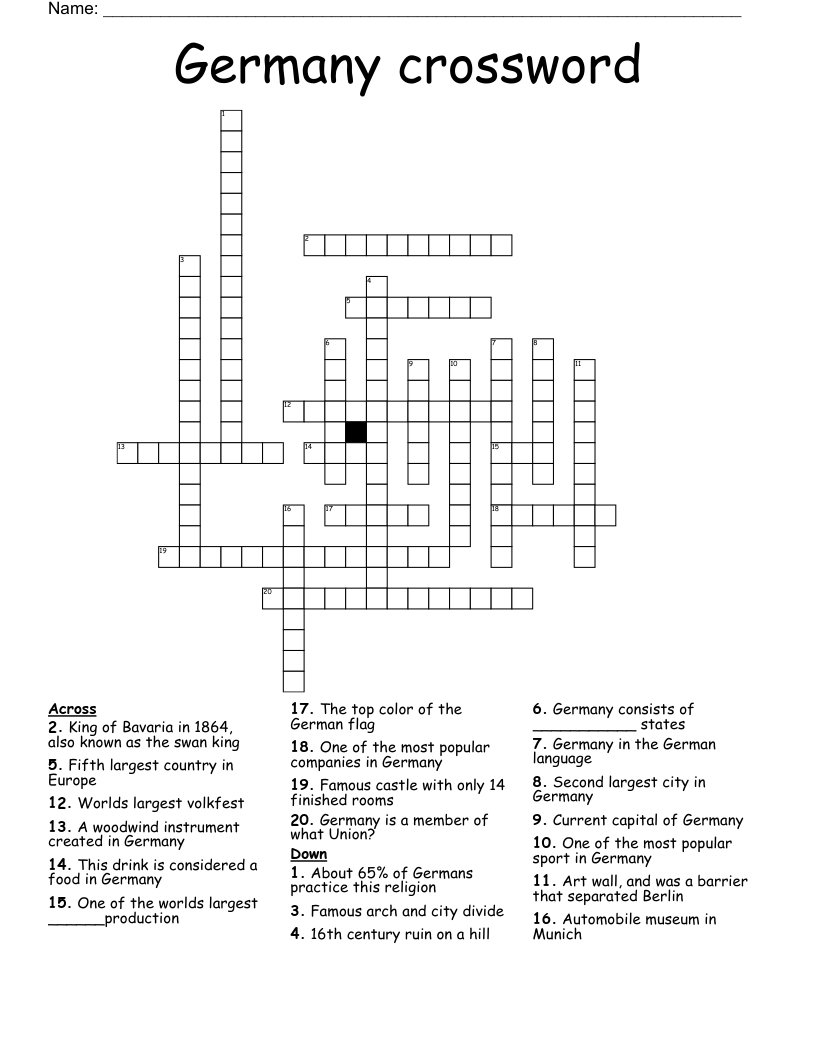 German Article Crossword Clue BAHIA HAHA