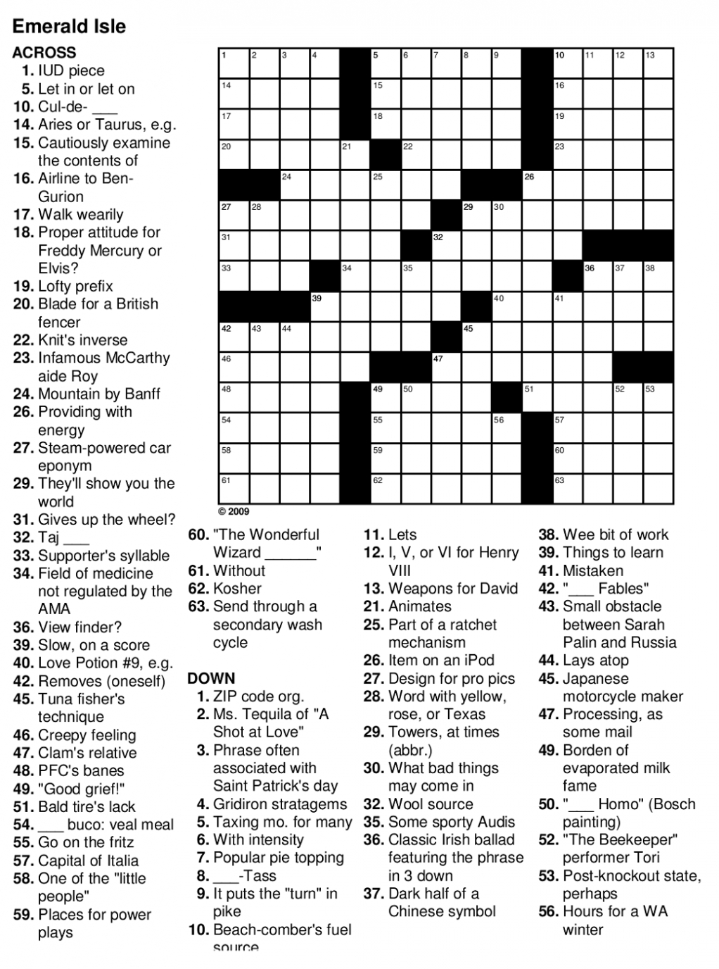 Giant Crossword Puzzle Printable Printable Crossword Puzzles