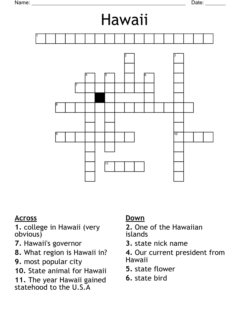 Hawaiian State Flower Crossword Clue Best Flower Site