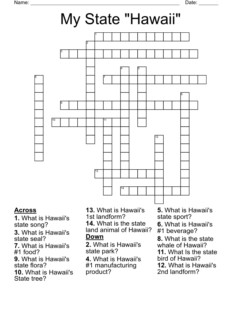 Hawaiian State Flower Crossword Clue Best Flower Site
