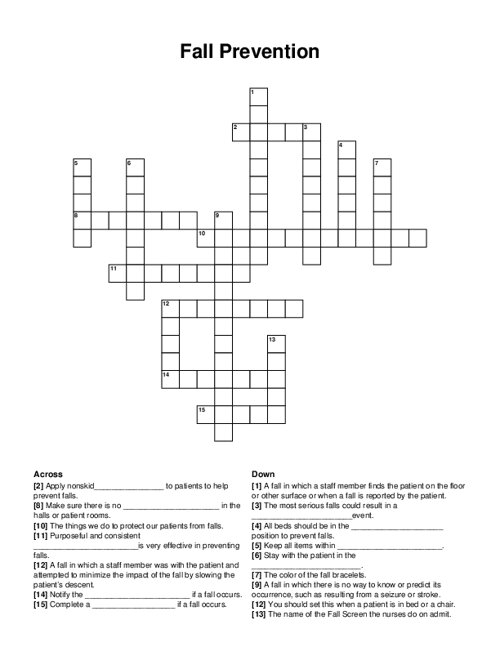 Hazard Recognition Crossword Hazard Recognition Crossword