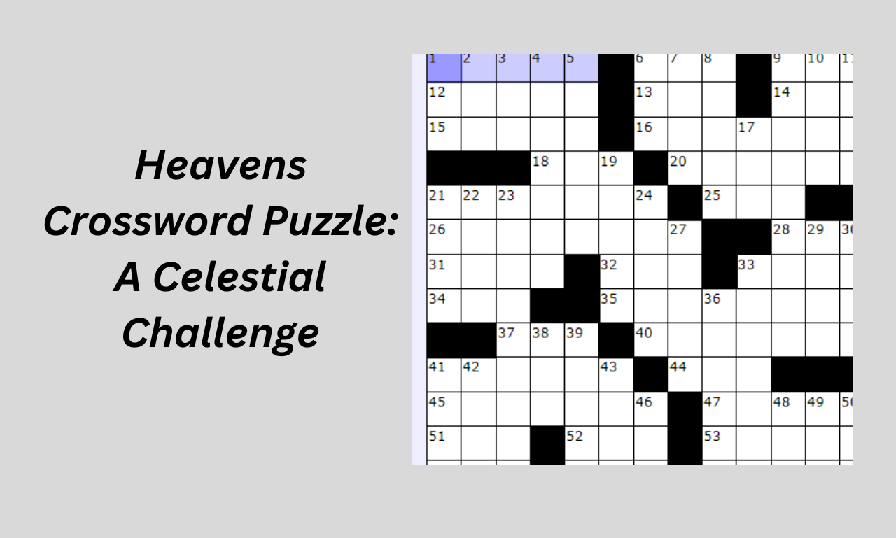 Heavens Crossword Puzzle A Celestial Challenge