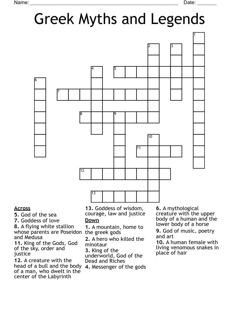 Hindu God Incarnate Crossword Puzzle Clue Prntbl 