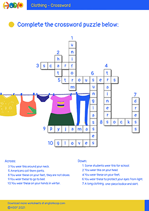 HOOP s Crossword Puzzles English Hoop