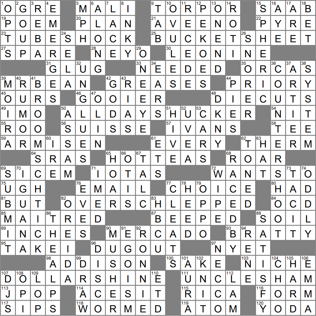 Howard Or Alcorn For Short Crossword Clue Archives LAXCrossword
