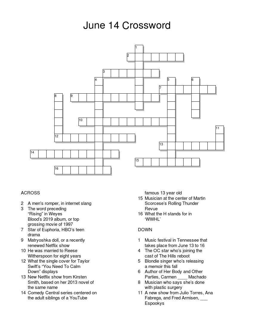 Interactive Crosswords Online Frosdpay