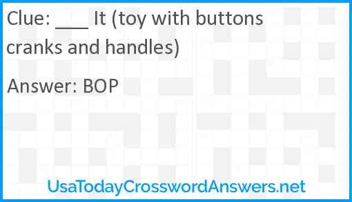 It toy With Buttons Cranks And Handles Crossword Clue 