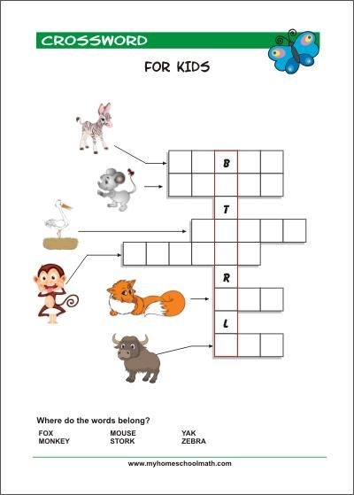 Kindergarten Worksheets Crossword Puzzle Emma Crossword Puzzles