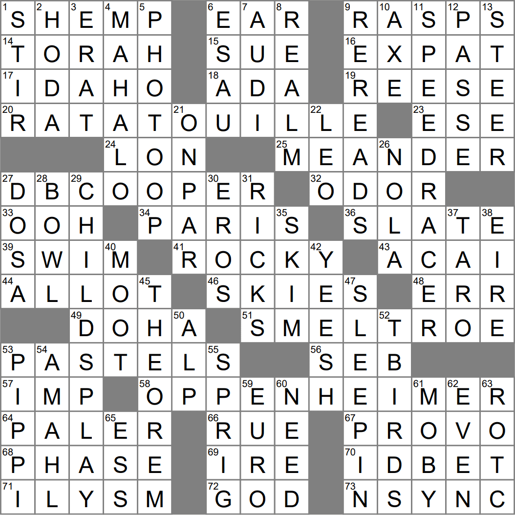 LA TIMES Crossword Answers Today March 01 2024 EAstroHelp