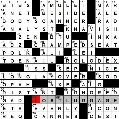 LA Times Crossword Solution 9 27 11
