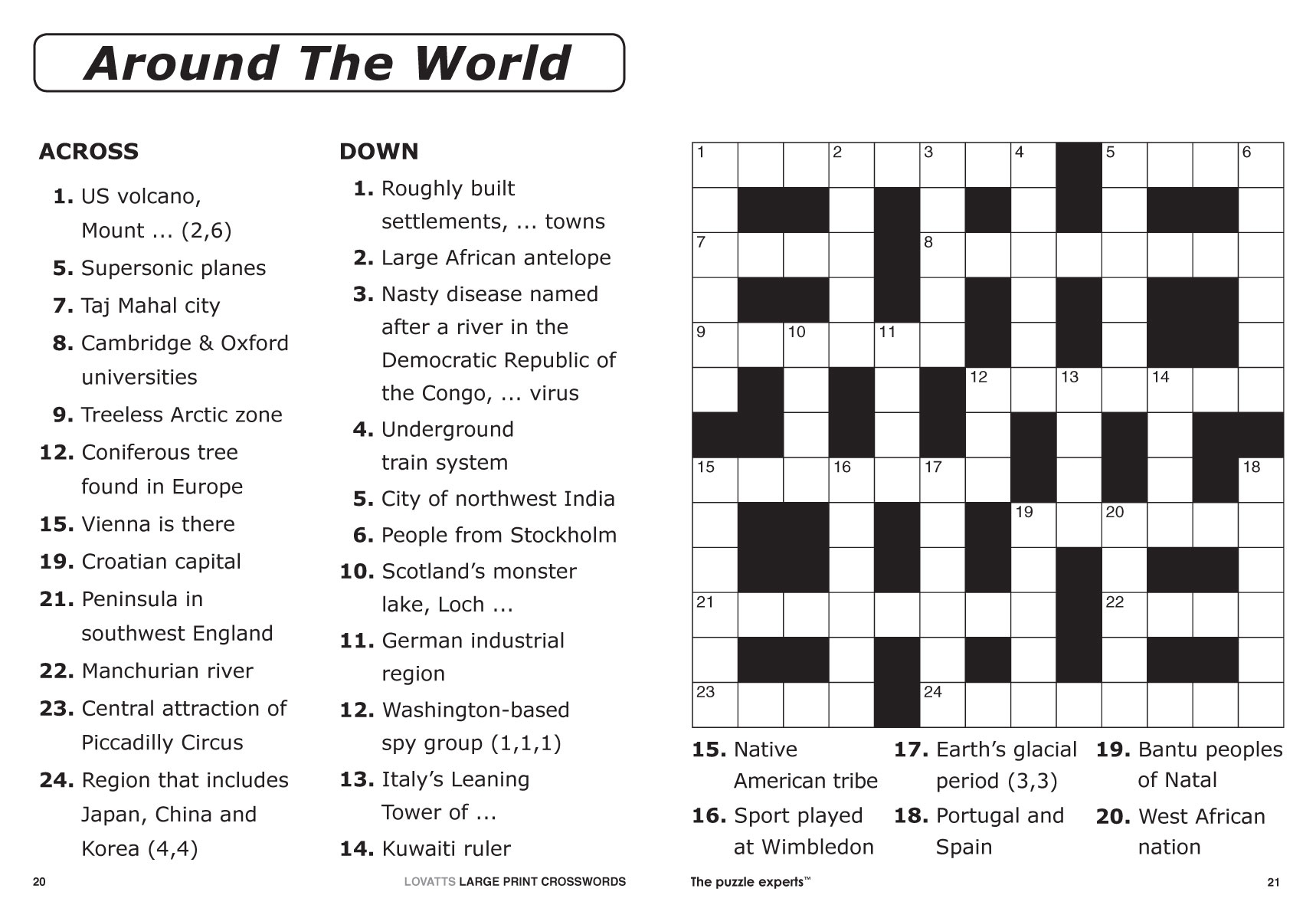 Large Print Crossword Puzzle Subscription Printable Crossword Puzzles