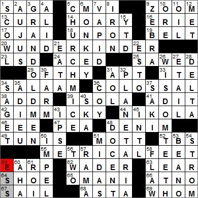 Los Angeles Times Crossword Solution 4 19 12