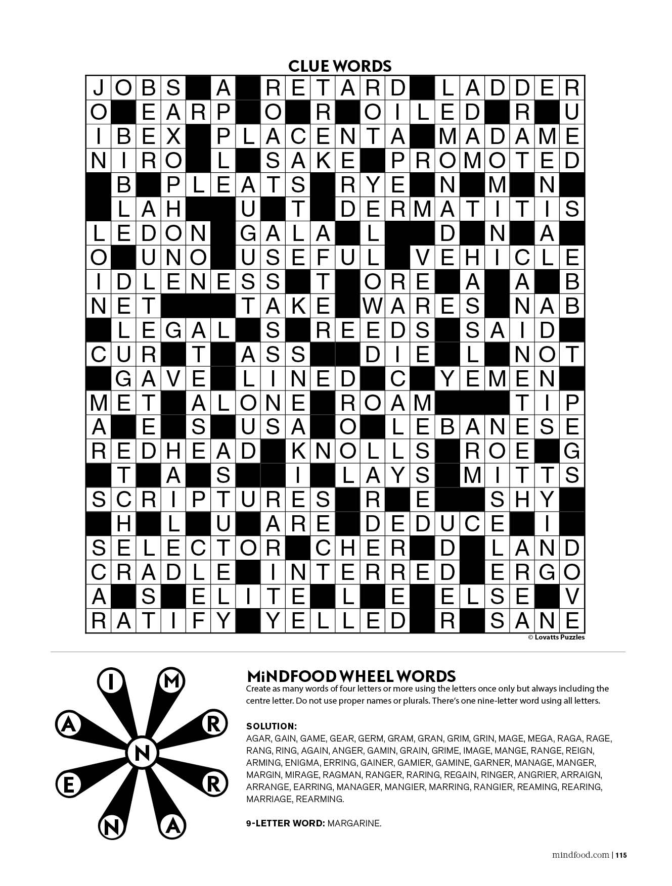Lovatts Daily Word Search Archive RWODA