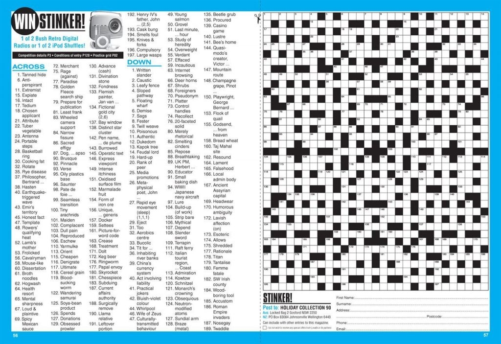 Lovatts Holiday Crossword Collection Nz Magshop Printable 