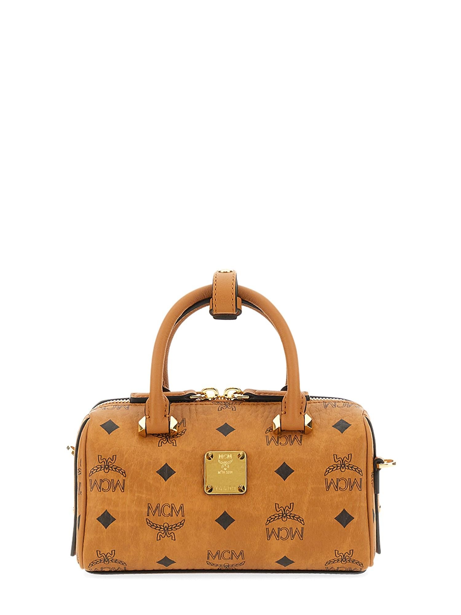 MCM Boston Mini Ella Bag In Brown Lyst