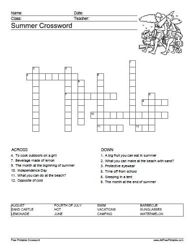 Mendigo Destierro Fe Ciega Summer Crossword Puzzle Pel cula Beca Alias