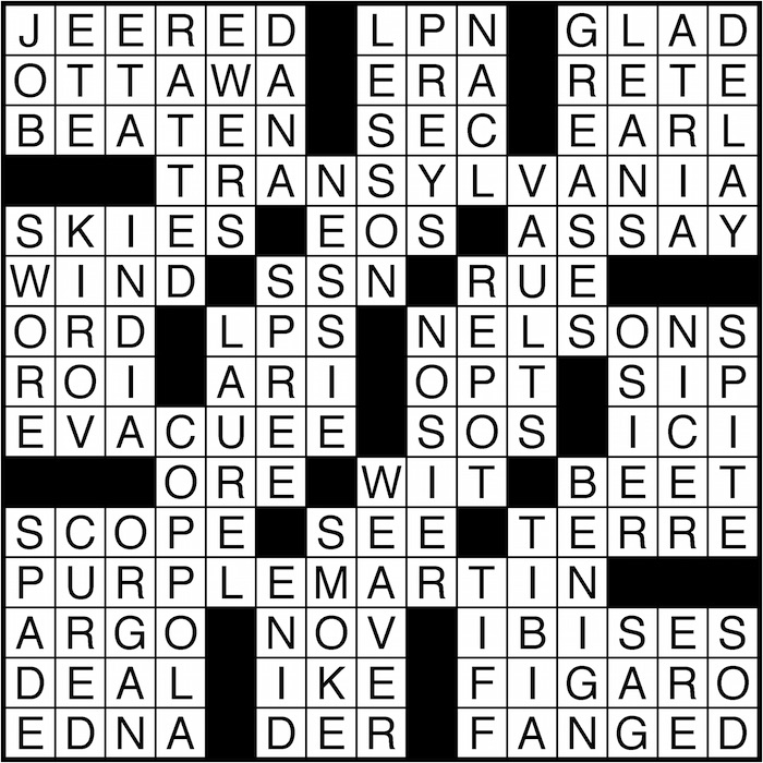 Metro Daily Crossword Tabitomo