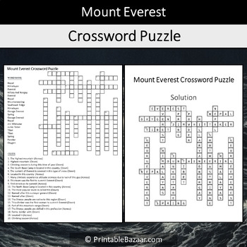 Mount Everest Scaler Nyt Crossword Prntbl concejomunicipaldechinu gov co