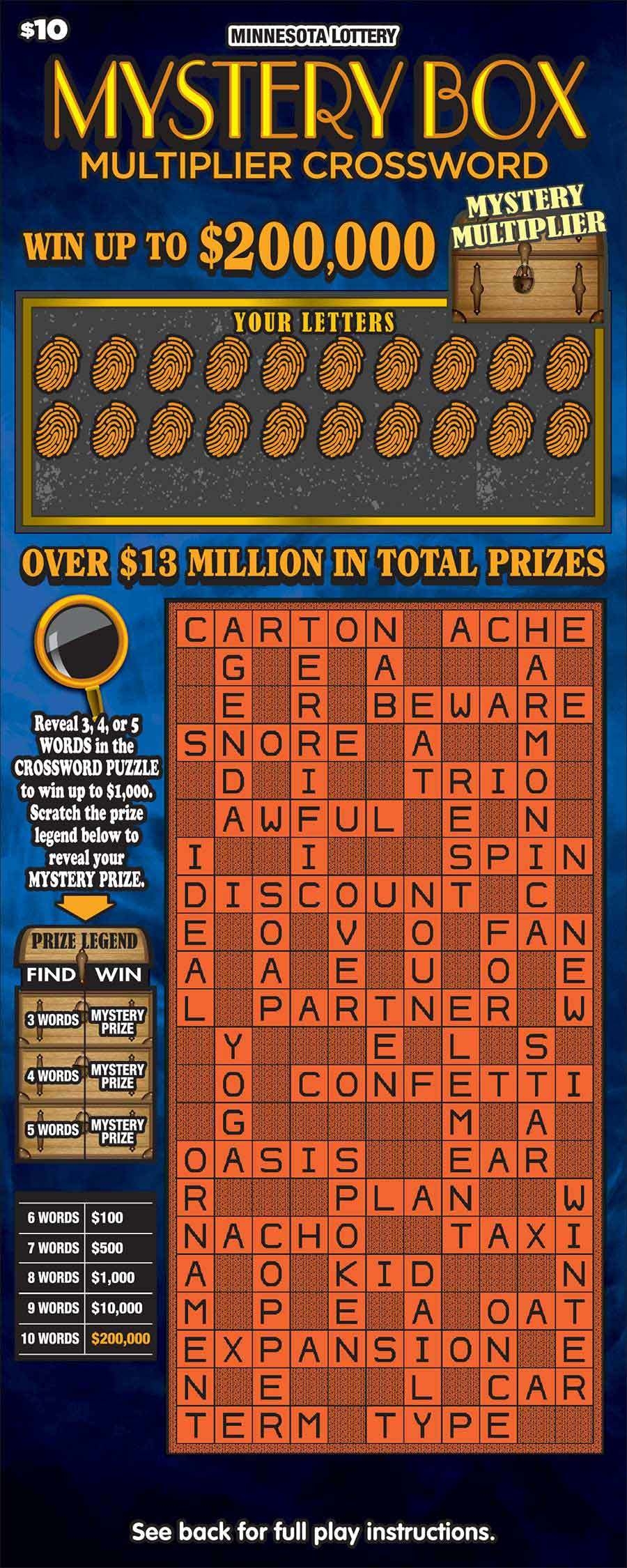 Mystery Box Multi Xword The Minnesota Lottery