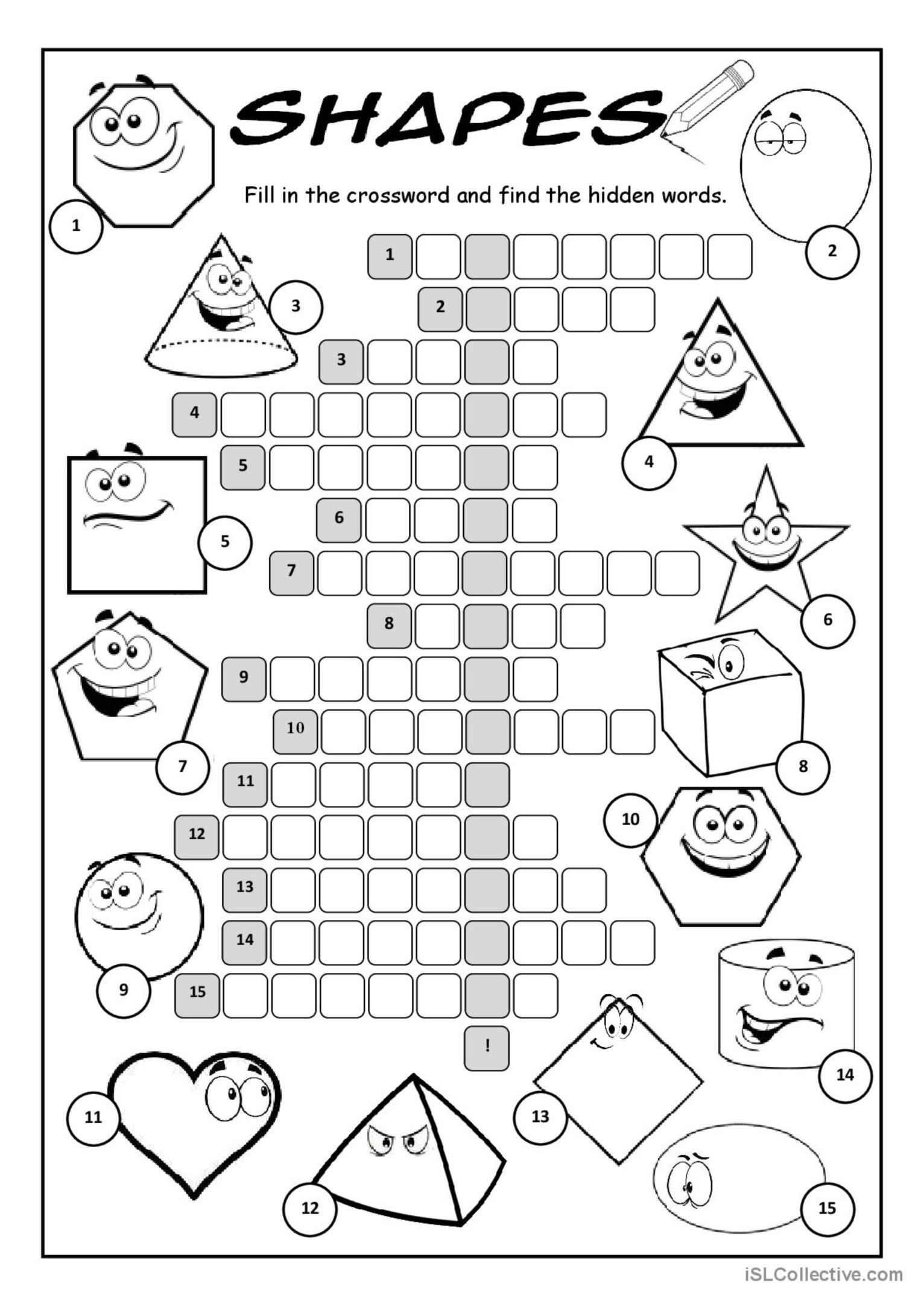 Nine Sided Shapes Crossword Prntbl concejomunicipaldechinu gov co