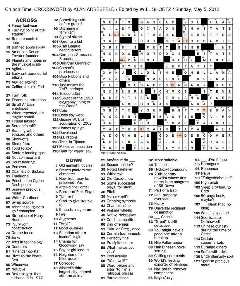 Ny Times Crossword FINDERS Ny Times Crossword FINDERS