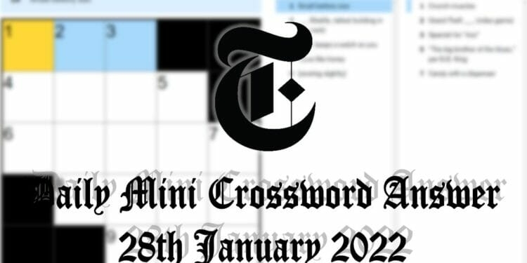 NY Times Daily Mini Crossword Answers 28th January 2022 Fortnite 