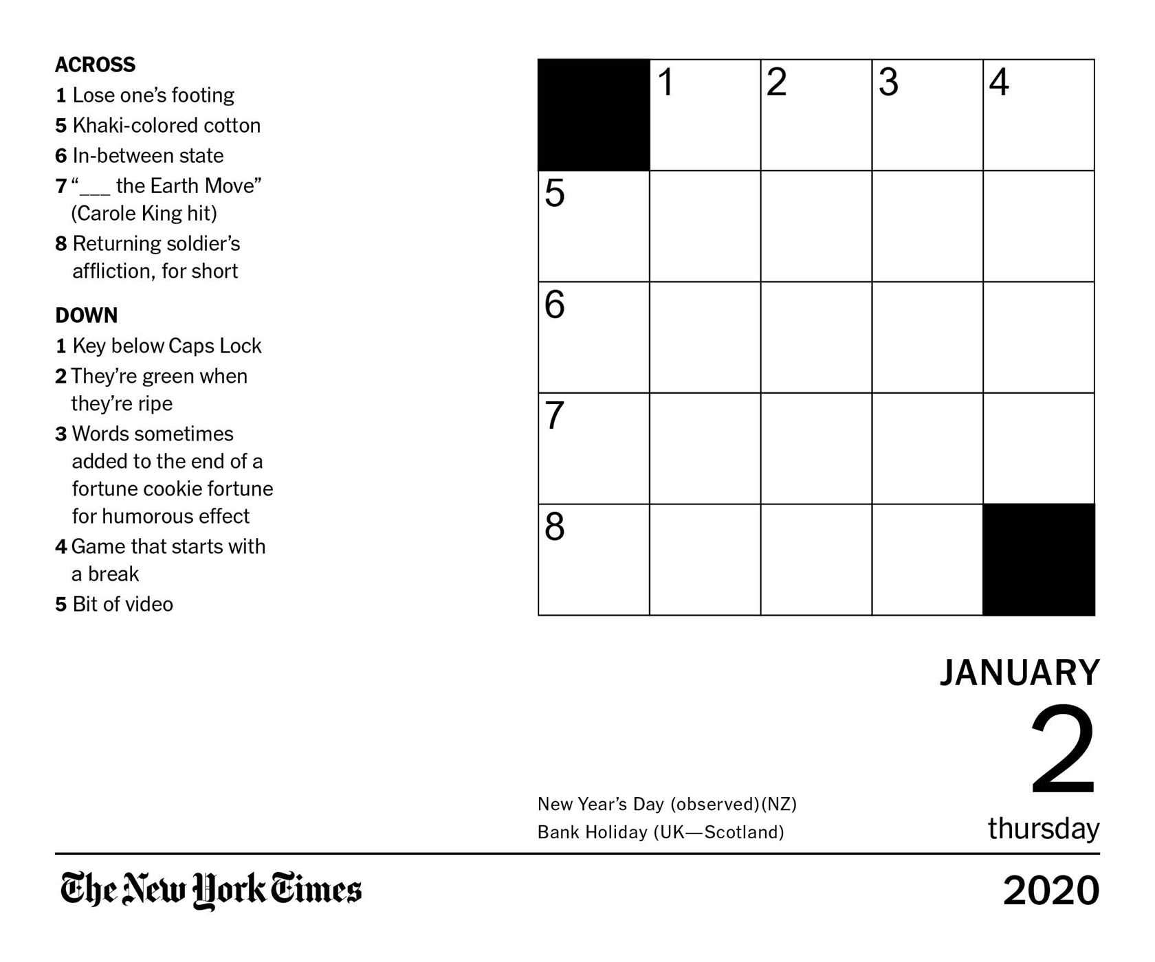 Nytimes Mini Crossword Lopezmoon