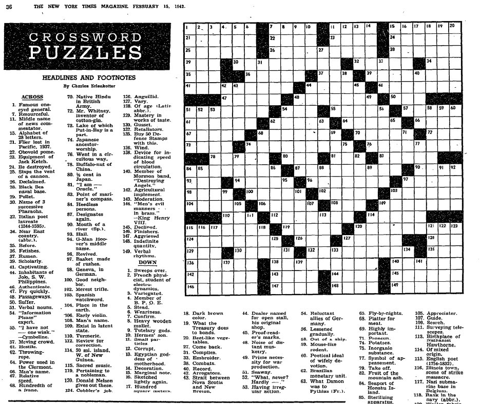 One Across Crossword Wavesenturin