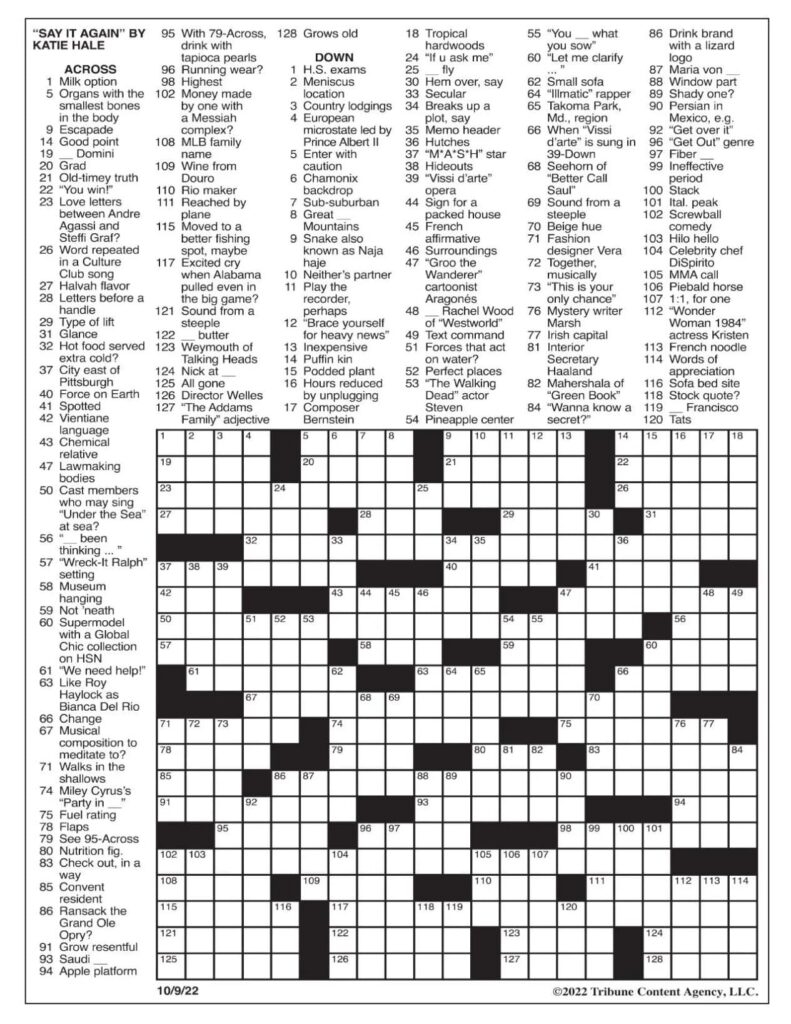 People Magazine Crossword Printable Printable JD