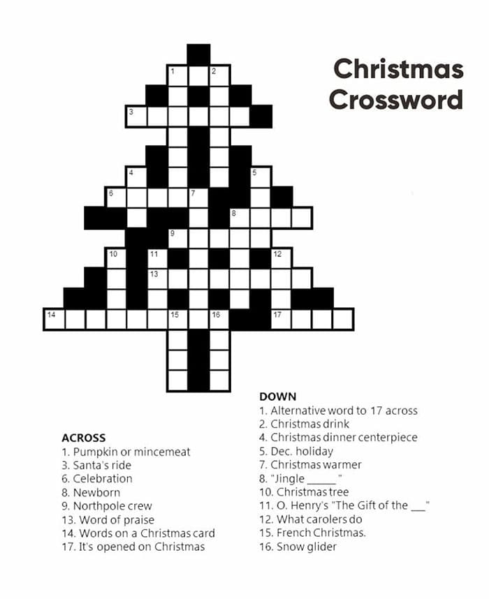 Printable Christmas Crossword Puzzles Maker Free Download And Print 